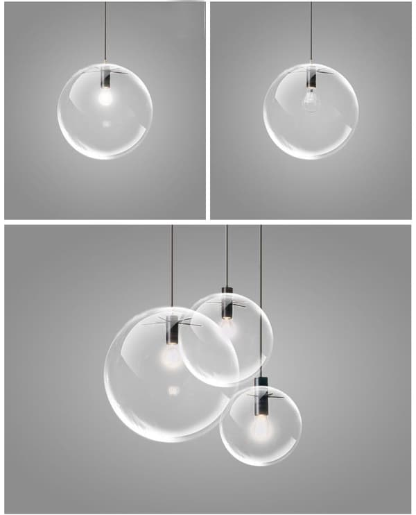 LASSI 30 CM GLAS PENDEL LOFTSLAMPE APP308-1CP SORT