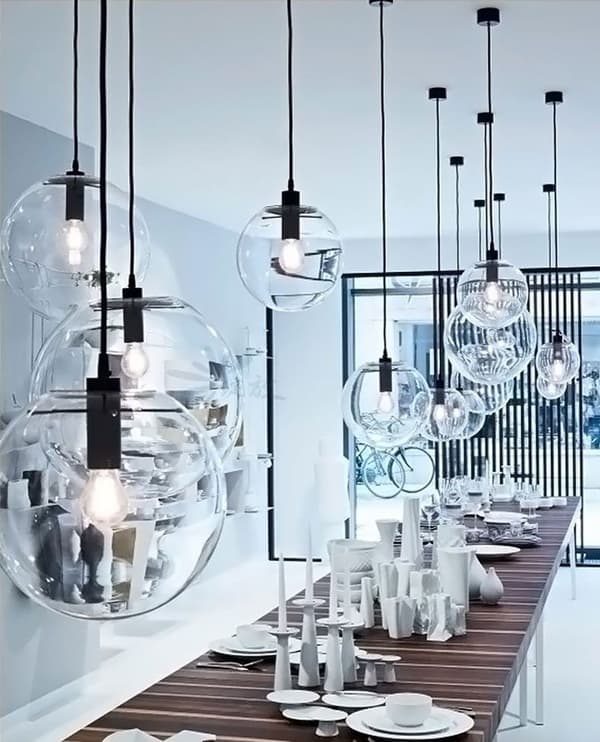 LASSI 30 CM GLAS PENDEL LOFTSLAMPE APP308-1CP SORT