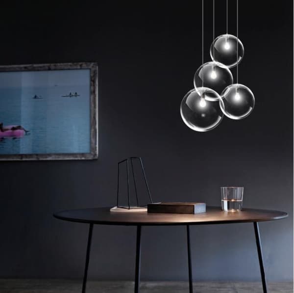 LASSI 30 CM GLAS PENDEL LOFTSLAMPE APP308-1CP SORT