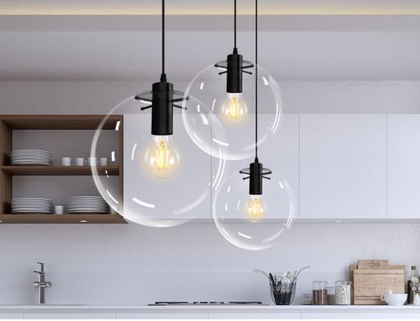 LASSI 30 CM GLAS PENDEL LOFTSLAMPE APP308-1CP SORT