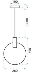 Miniatyrbild 9 av 9: TAK HÄNGANDE LAMPA APP485-1CP GULD