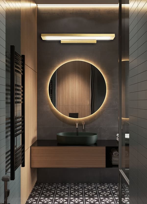 VÆGLAMPE LED GULD 80CM APP838-1W