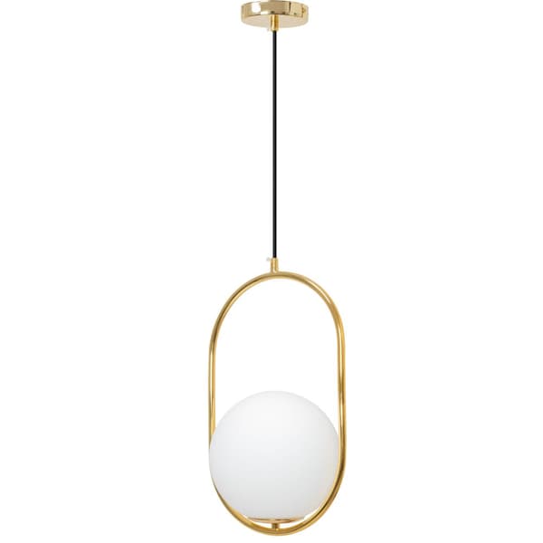 GLAS SFÄR HÄNGANDE TAKLAMPA APP473-1CP VIT