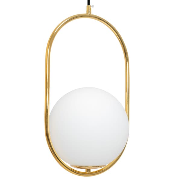 GLAS SFÄR HÄNGANDE TAKLAMPA APP473-1CP VIT