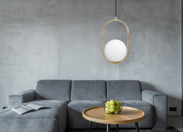 GLAS SFÄR HÄNGANDE TAKLAMPA APP473-1CP VIT