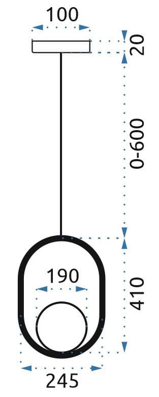 GLAS SFÄR HÄNGANDE TAKLAMPA APP473-1CP VIT