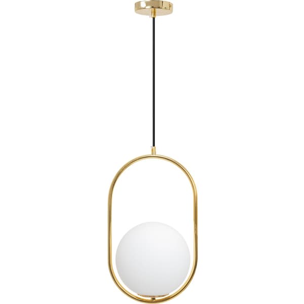 GLAS SFÄR HÄNGANDE TAKLAMPA APP473-1CP VIT