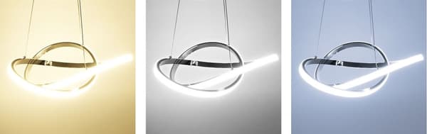 TAK RING HÄNGANDE LAMPA MODERN LED + FJÄRRKONTROLL APP389-CP KROM