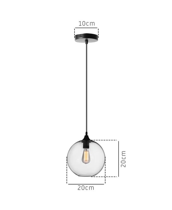 GLAS HÄNGANDE TAKLAMPA APP311-1CP LOFT
