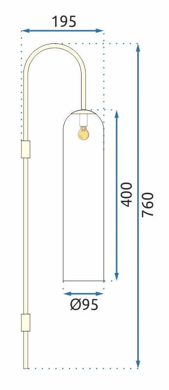 VÄGGLAMPA GLAS VÄGGLAMPA APP664-1W GULD