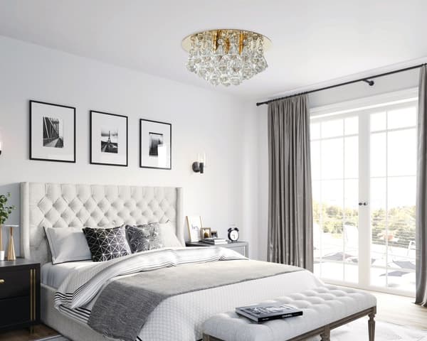 KRYSTALLAMPE PLAFOND APP1038-3CP GULD