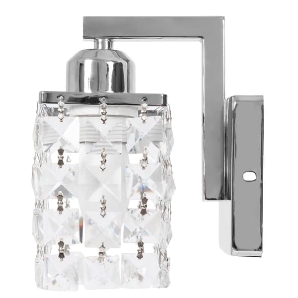 VÄGGLAMPA METALL KRISTALL APP543-1W KROM