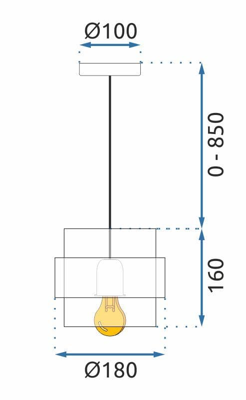 HÄNGANDE LAMPA APP1236-1CP GULD