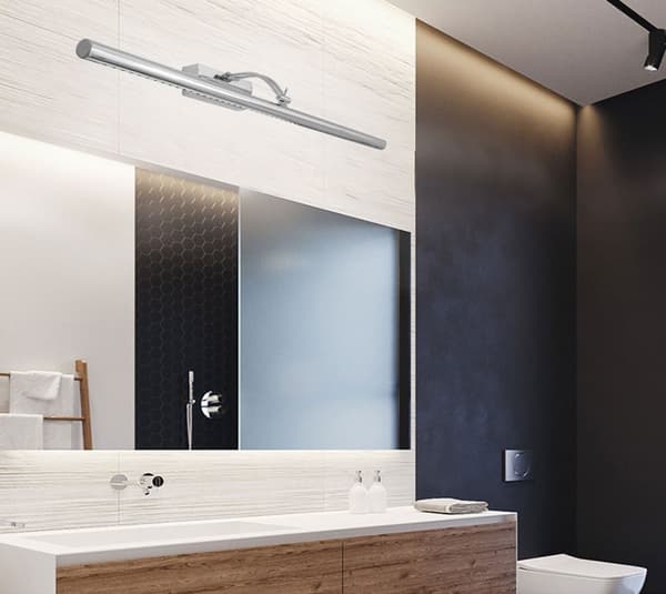 LED BADEVÆRELSE VÆGLAMPE OVER SPEJL 9W 70CM APP366-1W KROM