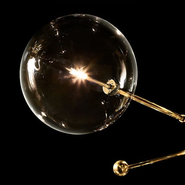 GLASKUGLE VEDHÆNG LAMPE 3 APP918-3CP GULD