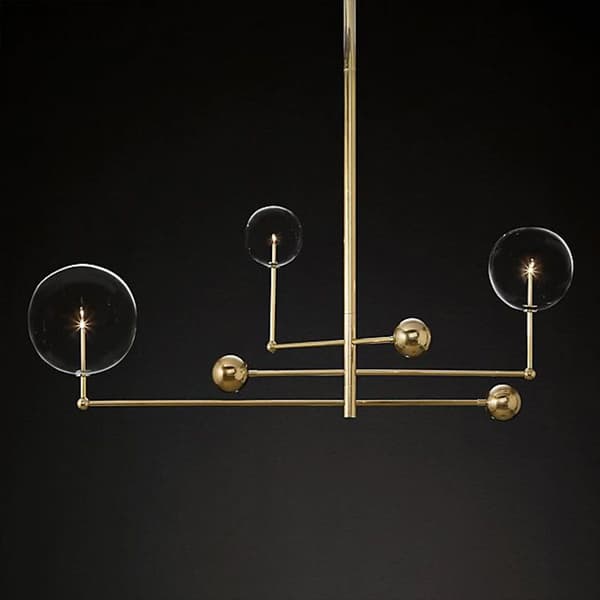 GLASKUGLE VEDHÆNG LAMPE 3 APP918-3CP GULD