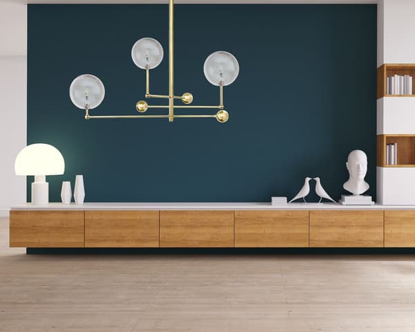 GLASKUGLE VEDHÆNG LAMPE 3 APP918-3CP GULD