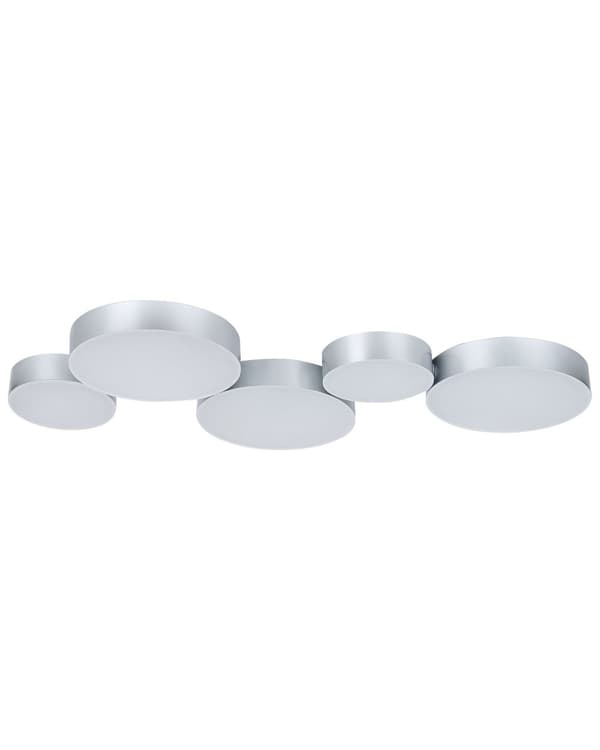 Loftslampe Sølv Metal Integreret LED 5 Runde Lys Dekorativ Moderne Glamourøs Belysning