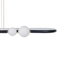 Miniatyrbillede 8 af 10: Pendel Sort Aluminium Integreret LED-lys Oval Form Hængende Moderne Glamourøs Belysning