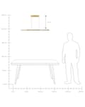 Miniatyrbillede 5 af 10: Pendel Guld Aluminium Integreret LED-lys Oval Form Hængende Moderne Glamourøs Belysning