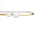 Miniatyrbillede 8 af 10: Pendel Guld Aluminium Integreret LED-lys Oval Form Hængende Moderne Glamourøs Belysning