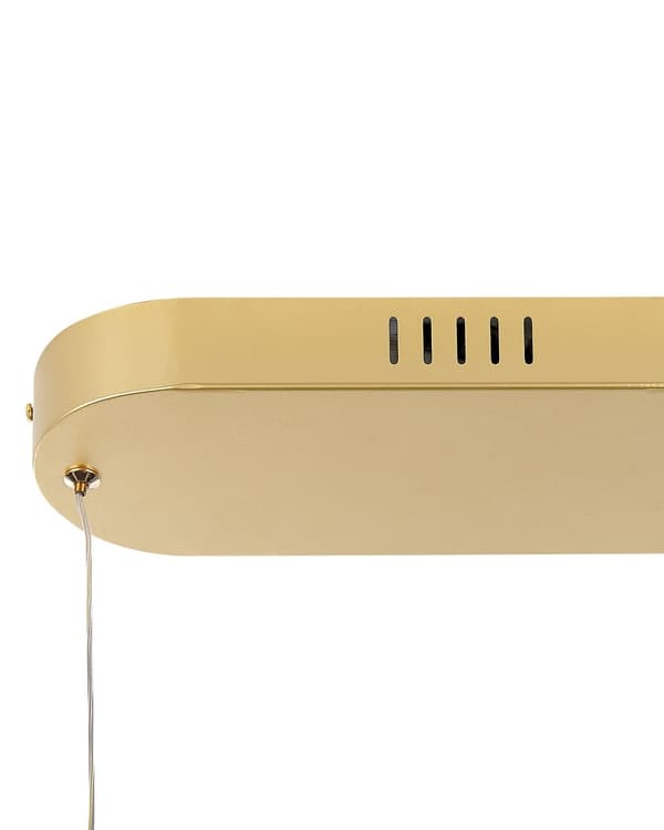 Pendel Guld Aluminium Integreret LED-lys Oval Form Hængende Moderne Glamourøs Belysning