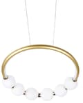 Miniatyrbillede 5 af 10: Pendel Guld Aluminium Integreret LED-lys Nyhed Rund Form Hængende Moderne Glamourøs Belysning