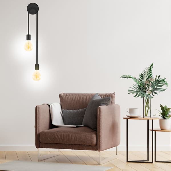 VÄGGLAMPA VÄGGLAMPA APP1147-2W SVART