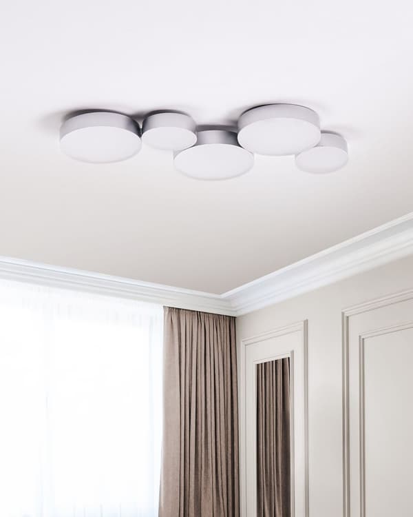 Taklampe Sølv Jern Integrert LED 5 runde lys Dekorativ Moderne Glamour Belysning