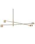 Miniatyrbilde 5 av 9: Pendellampe Gull Metall 4 lys Minimalistisk Moderne Stue Soverom Belysning Taklampe