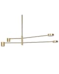 Miniatyrbilde 6 av 9: Pendellampe Gull Metall 4 lys Minimalistisk Moderne Stue Soverom Belysning Taklampe