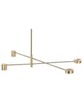 Miniatyrbilde 1 av 9: Pendellampe Gull Metall 4 lys Minimalistisk Moderne Stue Soverom Belysning Taklampe
