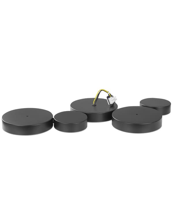 Taklampe Svart Jern Integrert LED 5 runde lys Dekorativ Moderne Glamour Belysning