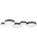 Miniatyrbilde 1 av 10: Taklampe Svart Jern Integrert LED 5 runde lys Dekorativ Moderne Glamour Belysning
