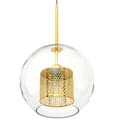 Miniatyrbild 3 av 9: LOFT GLAS HÄNGANDE LAMPA APP556-1CP 30CM GULD