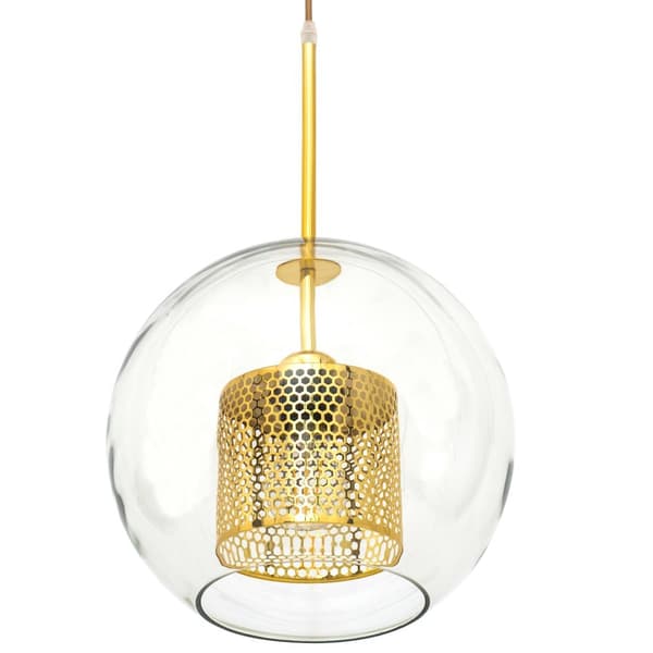 LOFT GLAS HÄNGANDE LAMPA APP556-1CP 30CM GULD