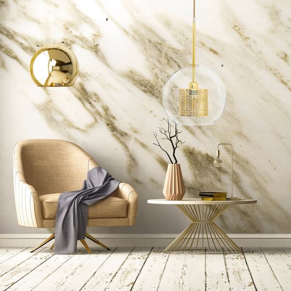 LOFT GLAS HÄNGANDE LAMPA APP556-1CP 30CM GULD