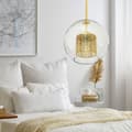 Miniatyrbild 5 av 9: LOFT GLAS HÄNGANDE LAMPA APP556-1CP 30CM GULD