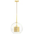 Miniatyrbild 2 av 9: LOFT GLAS HÄNGANDE LAMPA APP556-1CP 30CM GULD