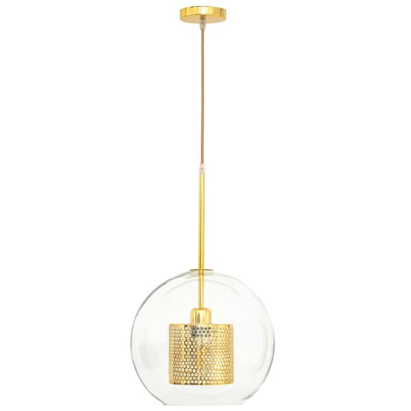 LOFT GLAS HÄNGANDE LAMPA APP556-1CP 30CM GULD