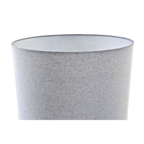 Bordslampa DKD Home Decor Kanvas Keramik Grå Vit (38 x 38 x 58 cm)