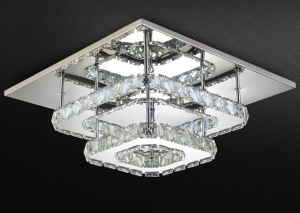 TAKLAMPA CRYSTAL PLAFOND LED 24W SQUARE APP409-C APP410-C