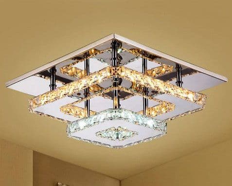 TAKLAMPA CRYSTAL PLAFOND LED 24W SQUARE APP409-C APP410-C