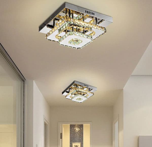 TAKLAMPA CRYSTAL PLAFOND LED 24W SQUARE APP409-C APP410-C