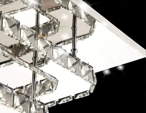 TAKLAMPA CRYSTAL PLAFOND LED 24W SQUARE APP409-C APP410-C