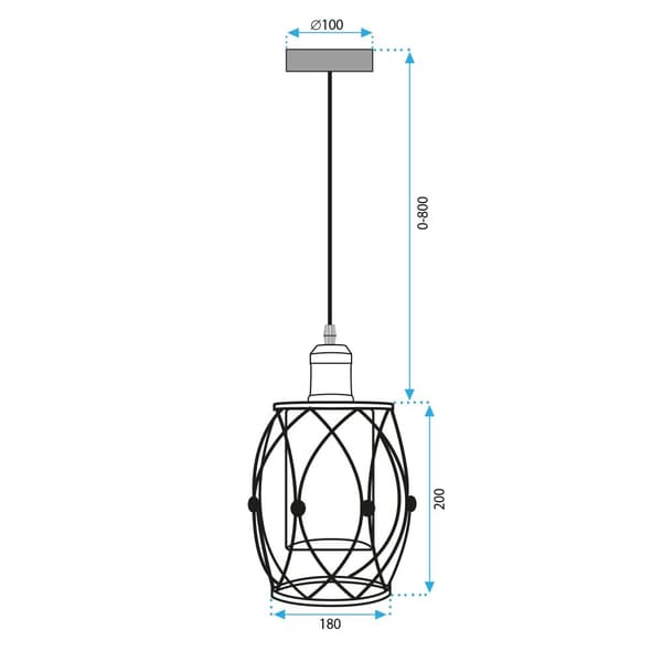 HÄNGANDE LAMPA APP1128-1CP