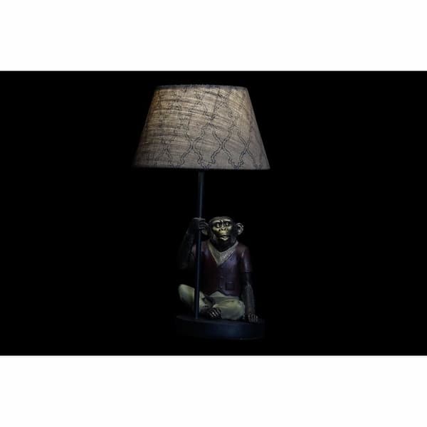 Pöytälamppu DKD Home Decor Ruskea Monivärinen Siirtomaatyylinen 220 V 50 W Apina (27 x 25 x 44,5 cm)