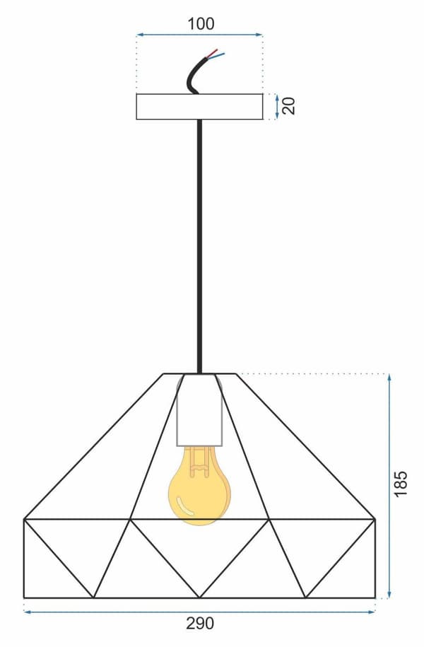 LOFT METAL VEDHÆNG LAMPE APP237-1CP HVID