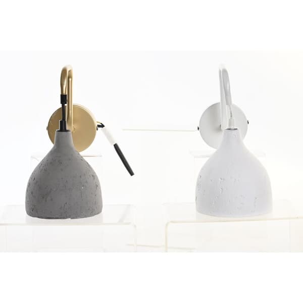 Væglampe DKD Home Decor 14 x 27 x 26 cm Metal Cement Mørkegrå 220 V 50 W Moderne (2 enheder)