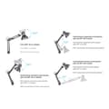 Miniatyrbillede 3 af 4: Skrivebordslampe EDM 30080 Melbourne Hvid Metal 60 W 24 x 98 cm E27 Flexo/skrivebordslampe